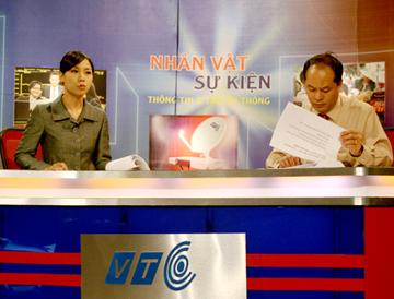 Ông Lưu Vũ Hải tại trường quay đài truyền hình kỹ thuật số VTC.