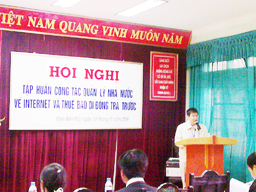 Đ/c Chu Xuân Trường - Giám đốc Sở TTTT phát biểu chỉ đạo Hội nghị