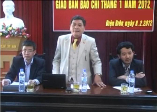 Hội nghị giao ban báo chí tháng 1/2012 tỉnh Điện Biên. (Ảnh: PG)