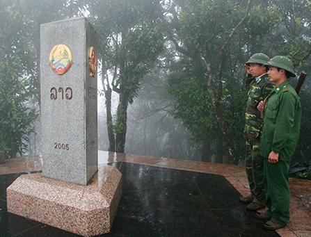 Cột mốc số 0 ngã ba biên giới Việt Nam - Trung Quốc - Lào ở A Pa Chải, xã Sín Thầu, huyện Mường Nhé