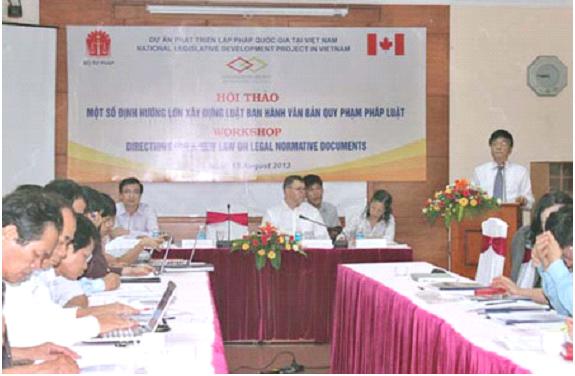 Hội thảo thuộc Dự án Phát triển lập pháp quốc gia tại Việt Nam do Canada tài trợ Ảnh: Minh Thành (nguồn: atgt.vn)