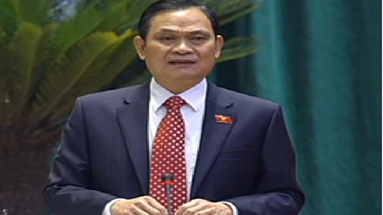 Bộ trưởng Nguyễn Thái Bình trả lời chất vấn .Ảnh ( Nguồn: Internet)