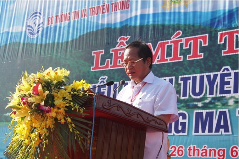 Thứ trưởng Bộ TT&TT Trương Minh Tuấn phát biểu tại buổi lễ. Ảnh: infonet.vn
