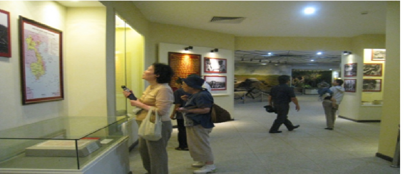 Bảo tàng chiến thắng Điện Biên Phủ - địa điểm được nhiều khách du lịch  trong và ngoài nước đến tham quan tìm hiểu. (ảnh: Kiều Trang)