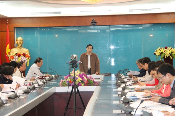 Bộ trưởng Nguyễn Bắc Son phát biểu kết luận phiên họp.