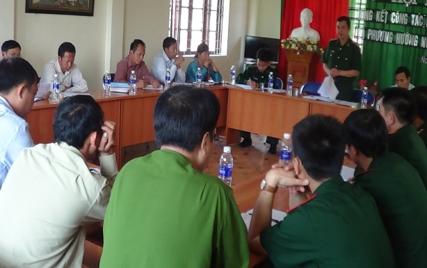 Đoàn công tác Liên ngành làm việc tại xã Na Ư - huyện Điện Biên.