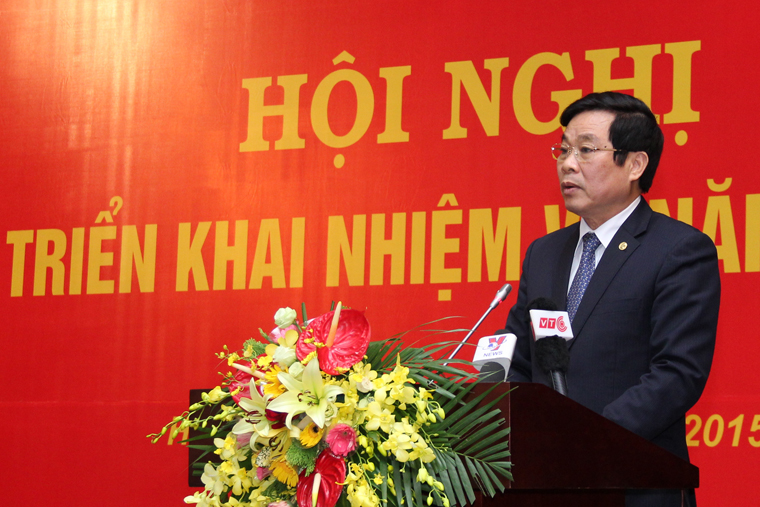 Bộ trưởng Nguyễn Bắc Son phát biểu tại Hội nghị triển khai nhiệm vụ năm 2016