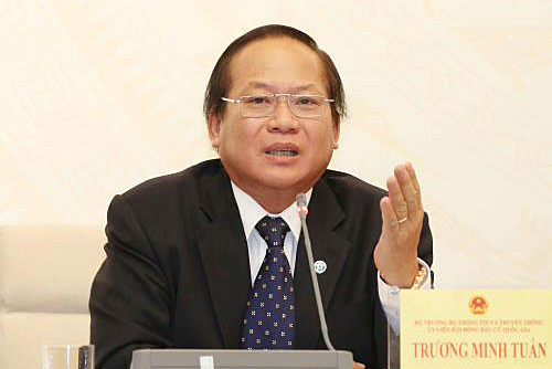 Ông Trương Minh Tuấn, Bộ trưởng Bộ Thông tin và Truyền thông. Ảnh: Phương Hoa - TTXVN