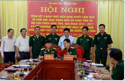 Tổng kết 5 năm thực hiện Nghị quyết liên tịch về phối hợp hoạt động giữa Bộ CHQS tỉnh với Hội Cựu chiến binh tỉnh