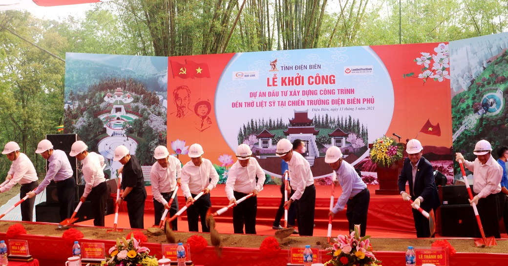 Điện Biên khởi công xây dựng công trình Đền thờ liệt sĩ tại Chiến trường Điện Biên Phủ